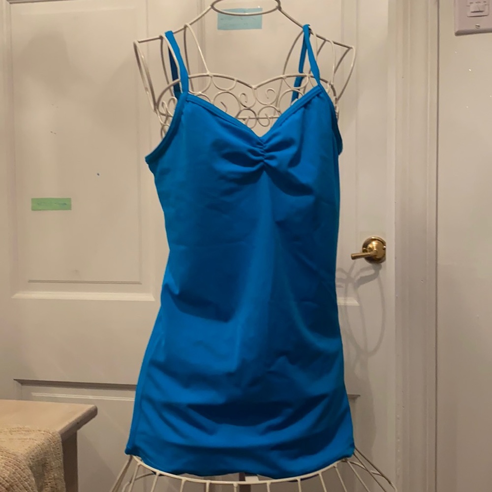 Dance shirt. Workout shirt. Blue